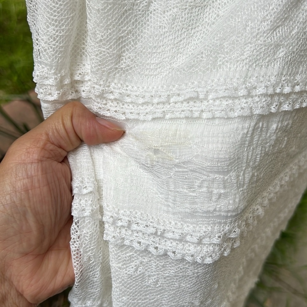 Sangria White Lace Sleeveless dress fully lined size 12 - Picture 12 of 14
